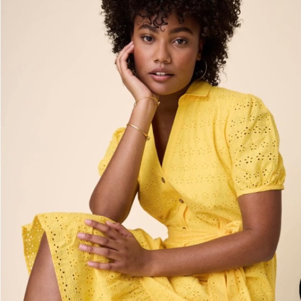 Cotton Eyelet Short Sleeve Augusta Dress (untuckit)
